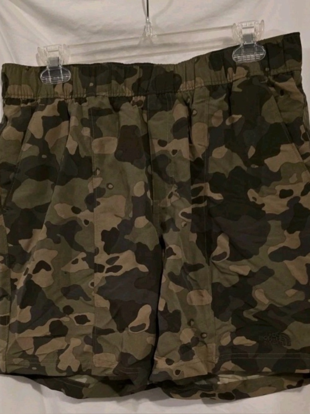 The North Face Camo Swim Trunks Mesh Lined Elastic Waist Mens M